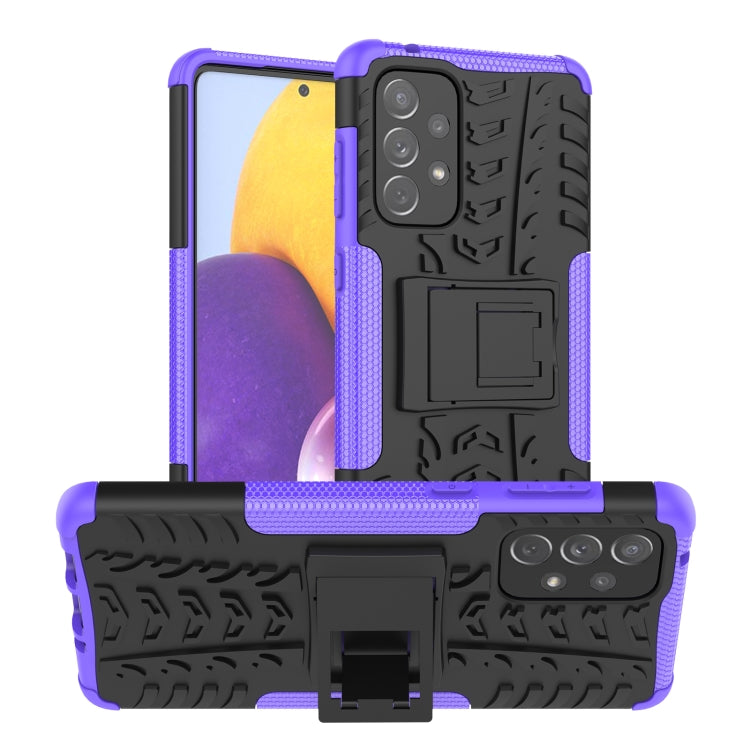 Custodia per telefono in TPU + PC antiurto con trama di pneumatici con supporto, For OnePlus Nord N20 5G, For Samsung Galaxy A73 5G, For Samsung Galaxy A23