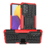 Custodia per telefono in TPU + PC antiurto con trama di pneumatici con supporto, For OnePlus Nord N20 5G, For Samsung Galaxy A73 5G, For Samsung Galaxy A23