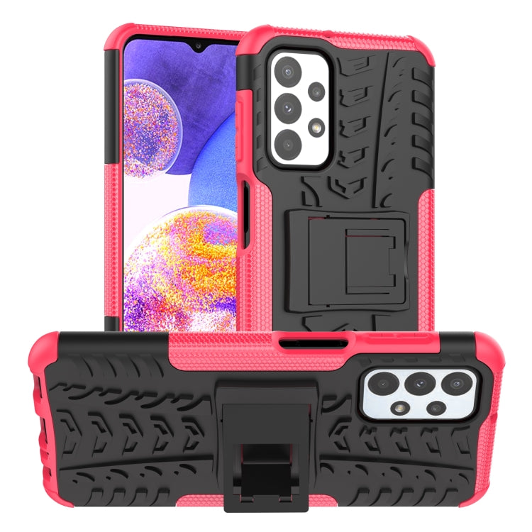 Custodia per telefono in TPU + PC antiurto con trama di pneumatici con supporto, For OnePlus Nord N20 5G, For Samsung Galaxy A73 5G, For Samsung Galaxy A23