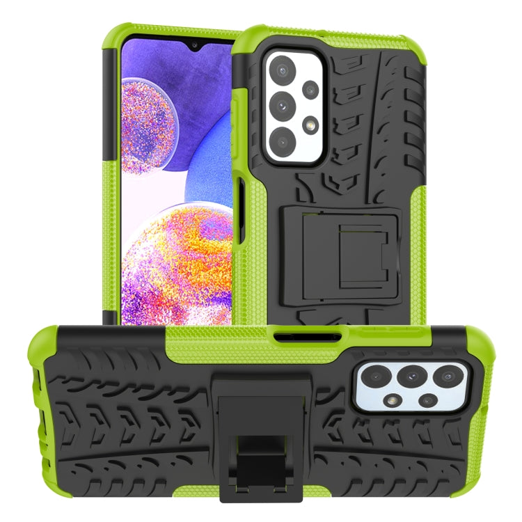 Custodia per telefono in TPU + PC antiurto con trama di pneumatici con supporto, For OnePlus Nord N20 5G, For Samsung Galaxy A73 5G, For Samsung Galaxy A23