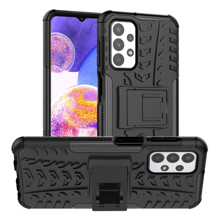 Custodia per telefono in TPU + PC antiurto con trama di pneumatici con supporto, For OnePlus Nord N20 5G, For Samsung Galaxy A73 5G, For Samsung Galaxy A23