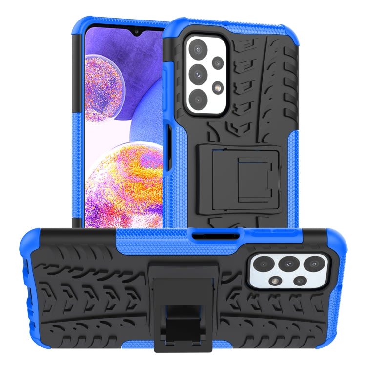Custodia per telefono in TPU + PC antiurto con trama di pneumatici con supporto, For OnePlus Nord N20 5G, For Samsung Galaxy A73 5G, For Samsung Galaxy A23