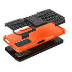 Custodia per telefono in TPU + PC antiurto con trama di pneumatici con supporto, For Xiaomi Redmi Note 11S 4G International Version, For Xiaomi Redmi Note 11 Pro 5G International Version