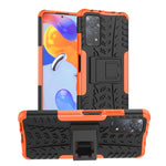 Custodia per telefono in TPU + PC antiurto con trama di pneumatici con supporto, For Xiaomi Redmi Note 11S 4G International Version, For Xiaomi Redmi Note 11 Pro 5G International Version