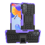 Custodia per telefono in TPU + PC antiurto con trama di pneumatici con supporto, For Xiaomi Redmi Note 11S 4G International Version, For Xiaomi Redmi Note 11 Pro 5G International Version