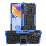 Custodia per telefono in TPU + PC antiurto con trama di pneumatici con supporto, For Xiaomi Redmi Note 11S 4G International Version, For Xiaomi Redmi Note 11 Pro 5G International Version