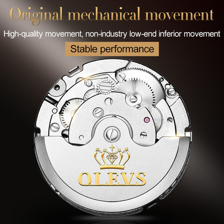 Orologio meccanico impermeabile automatico del grande volano degli uomini multifunzionali di OLEVS 6607