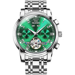 Orologio meccanico impermeabile automatico del grande volano degli uomini multifunzionali di OLEVS 6607