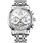 Orologio meccanico impermeabile automatico del grande volano degli uomini multifunzionali di OLEVS 6607