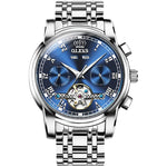 Orologio meccanico impermeabile automatico del grande volano degli uomini multifunzionali di OLEVS 6607