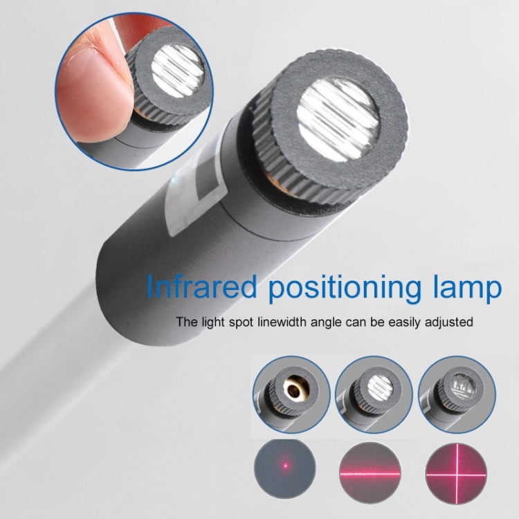 Luce di posizionamento laser con alimentazione USB con supporto, 100wm Dot, 100wm Line, 100wm Cross, 200wm Dot, 200wm Line, 200wm Cross