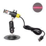 Luce di posizionamento laser con alimentazione USB con supporto, 100wm Dot, 100wm Line, 100wm Cross, 200wm Dot, 200wm Line, 200wm Cross