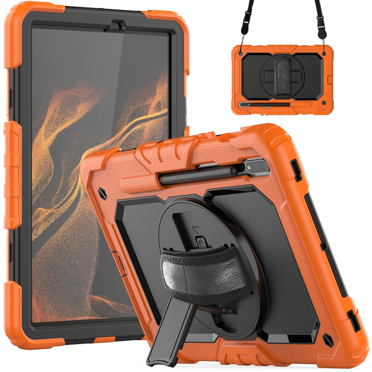 Custodia in silicone + tablet PC con tracolla, For Samsung Galaxy Tab S8 11 inch SM-X700, For Samsung Galaxy Tab S8+ 12.4 inch SM-X800