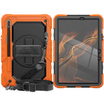 Custodia in silicone + tablet PC con tracolla, For Samsung Galaxy Tab S8 11 inch SM-X700, For Samsung Galaxy Tab S8+ 12.4 inch SM-X800