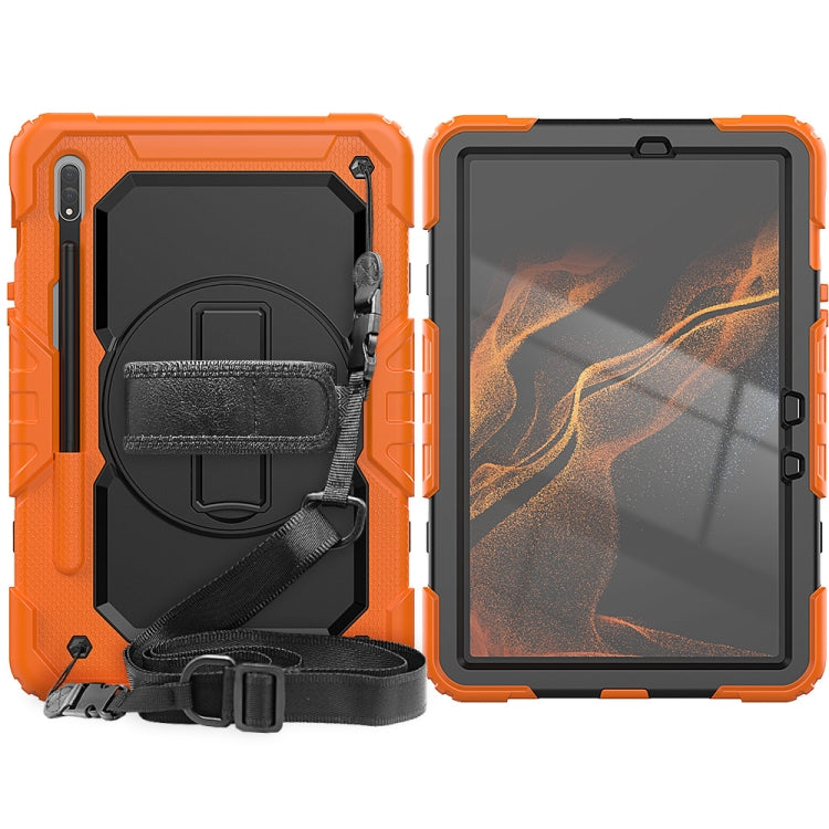 Custodia in silicone + tablet PC con tracolla, For Samsung Galaxy Tab S8 11 inch SM-X700, For Samsung Galaxy Tab S8+ 12.4 inch SM-X800