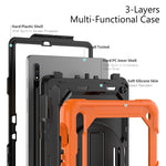 Custodia in silicone + tablet PC con tracolla, For Samsung Galaxy Tab S8 11 inch SM-X700, For Samsung Galaxy Tab S8+ 12.4 inch SM-X800