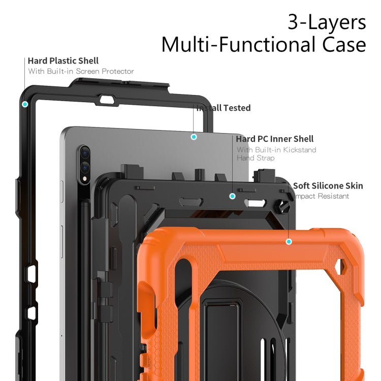 Custodia in silicone + tablet PC con tracolla, For Samsung Galaxy Tab S8 11 inch SM-X700, For Samsung Galaxy Tab S8+ 12.4 inch SM-X800