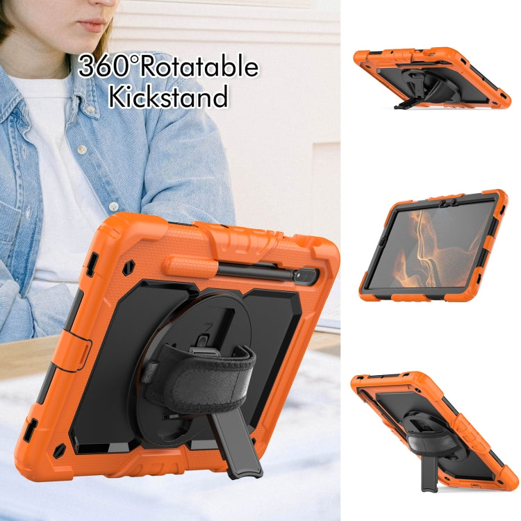 Custodia in silicone + tablet PC con tracolla, For Samsung Galaxy Tab S8 11 inch SM-X700, For Samsung Galaxy Tab S8+ 12.4 inch SM-X800