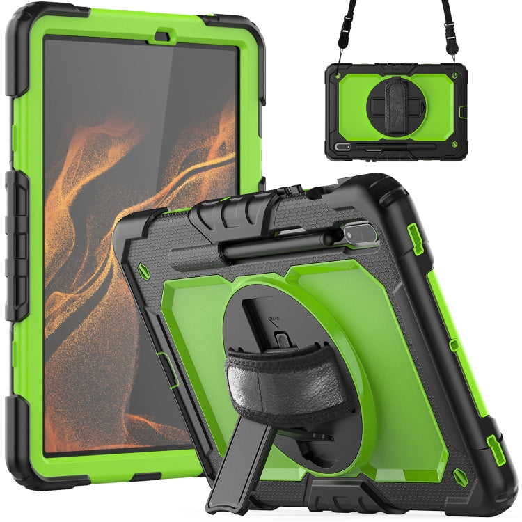 Custodia in silicone + tablet PC con tracolla, For Samsung Galaxy Tab S8 11 inch SM-X700, For Samsung Galaxy Tab S8+ 12.4 inch SM-X800