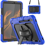 Custodia in silicone + tablet PC con tracolla, For Samsung Galaxy Tab S8 11 inch SM-X700, For Samsung Galaxy Tab S8+ 12.4 inch SM-X800