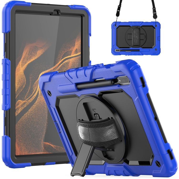 Custodia in silicone + tablet PC con tracolla, For Samsung Galaxy Tab S8 11 inch SM-X700, For Samsung Galaxy Tab S8+ 12.4 inch SM-X800