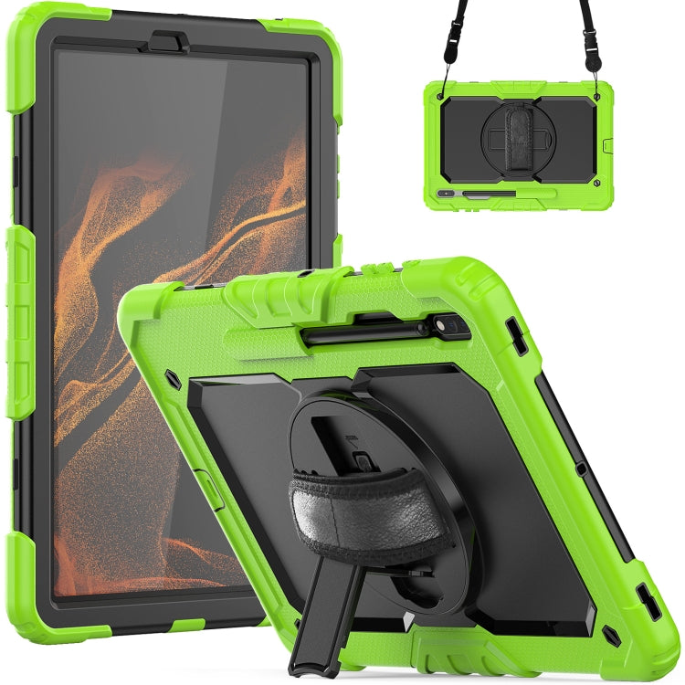 Custodia in silicone + tablet PC con tracolla, For Samsung Galaxy Tab S8 11 inch SM-X700, For Samsung Galaxy Tab S8+ 12.4 inch SM-X800