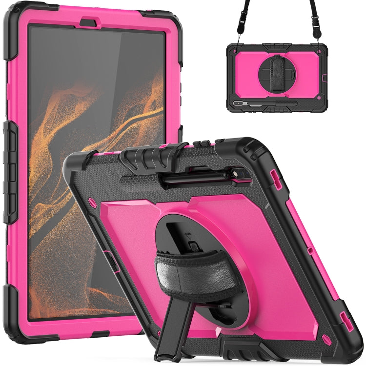 Custodia in silicone + tablet PC con tracolla, For Samsung Galaxy Tab S8 11 inch SM-X700, For Samsung Galaxy Tab S8+ 12.4 inch SM-X800