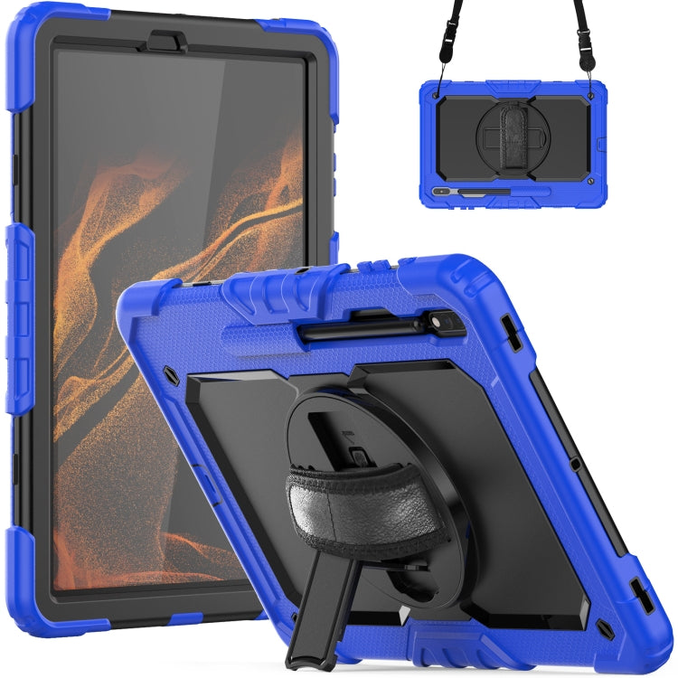 Custodia in silicone + tablet PC con tracolla, For Samsung Galaxy Tab S8 11 inch SM-X700, For Samsung Galaxy Tab S8+ 12.4 inch SM-X800
