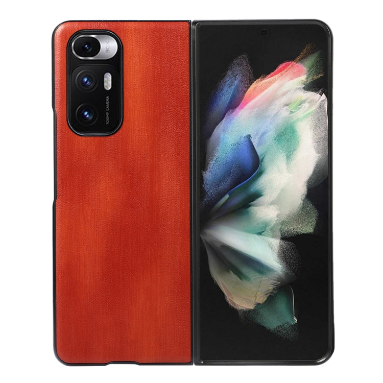 Cassa del telefono dell'unità di elaborazione di struttura della mucca gialla, For Xiaomi 12 Pro, For Xiaomi 12 / 12X, For Xiaomi Mi Mix Fold