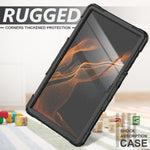 Custodia in silicone + tablet PC con tracolla, For Samsung Galaxy Tab S10 Ultra / S9 Ultra / S8 Ultra