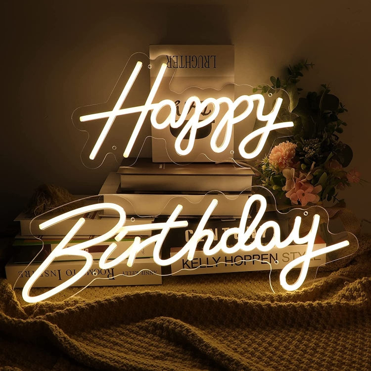 Lampada al neon decorativa a LED per feste di buon compleanno
