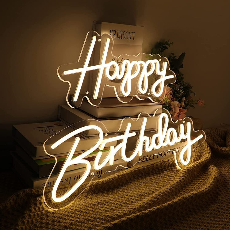 Lampada al neon decorativa a LED per feste di buon compleanno