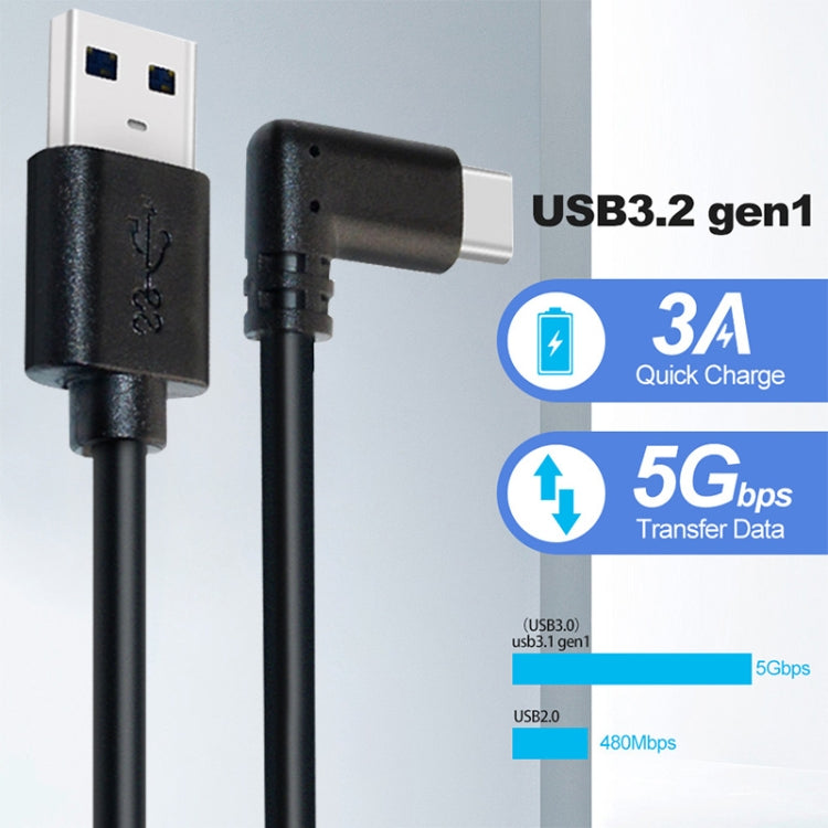 Cavo USB-C 3.2 Gen1 a gomito per Oculus Quest 1/2 3m