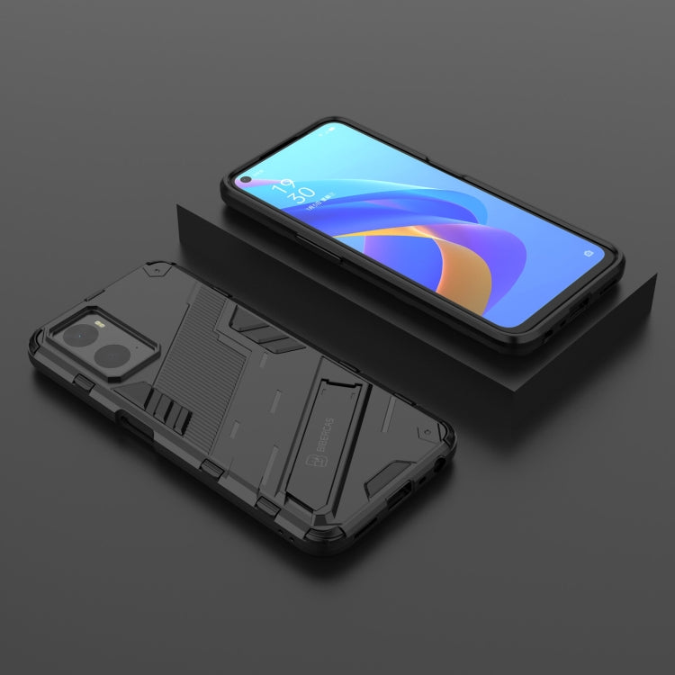 Punk Armor PC + Custodia per telefono in TPU con supporto, For OPPO A36 4G (China) / Realme 9i