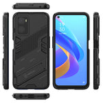 Punk Armor PC + Custodia per telefono in TPU con supporto, For OPPO A36 4G (China) / Realme 9i