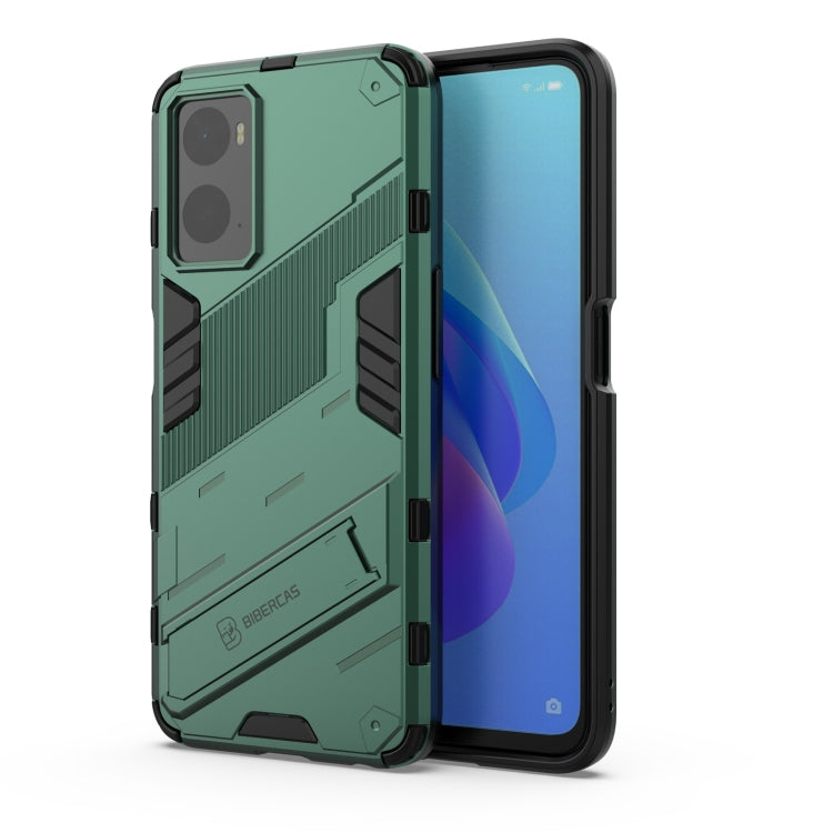 Punk Armor PC + Custodia per telefono in TPU con supporto, For OPPO A36 4G (China) / Realme 9i