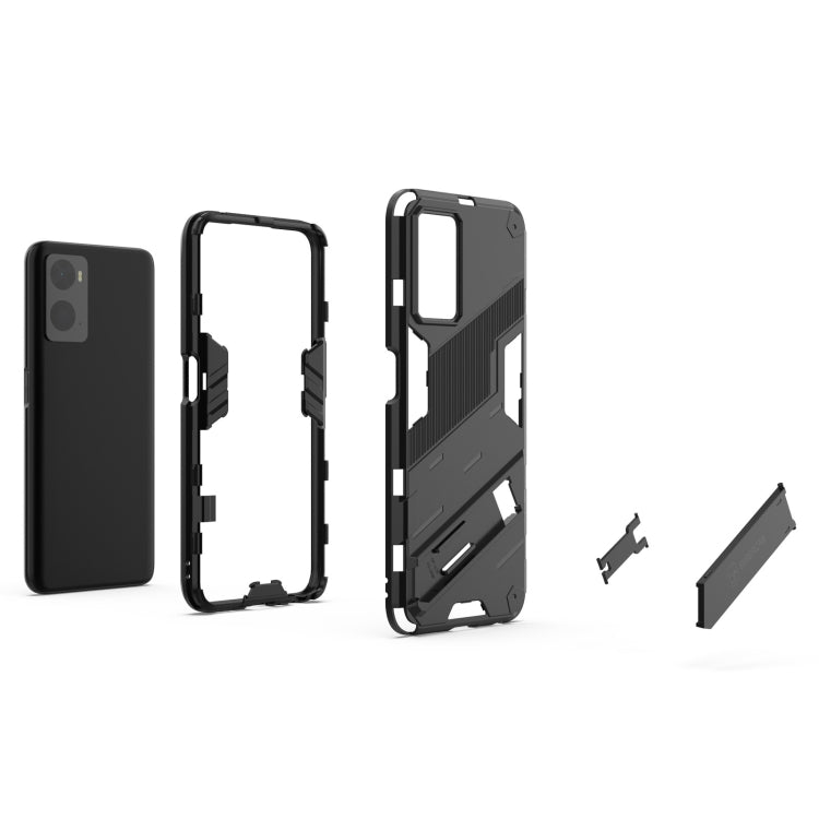 Punk Armor PC + Custodia per telefono in TPU con supporto, For OPPO A36 4G (China) / Realme 9i