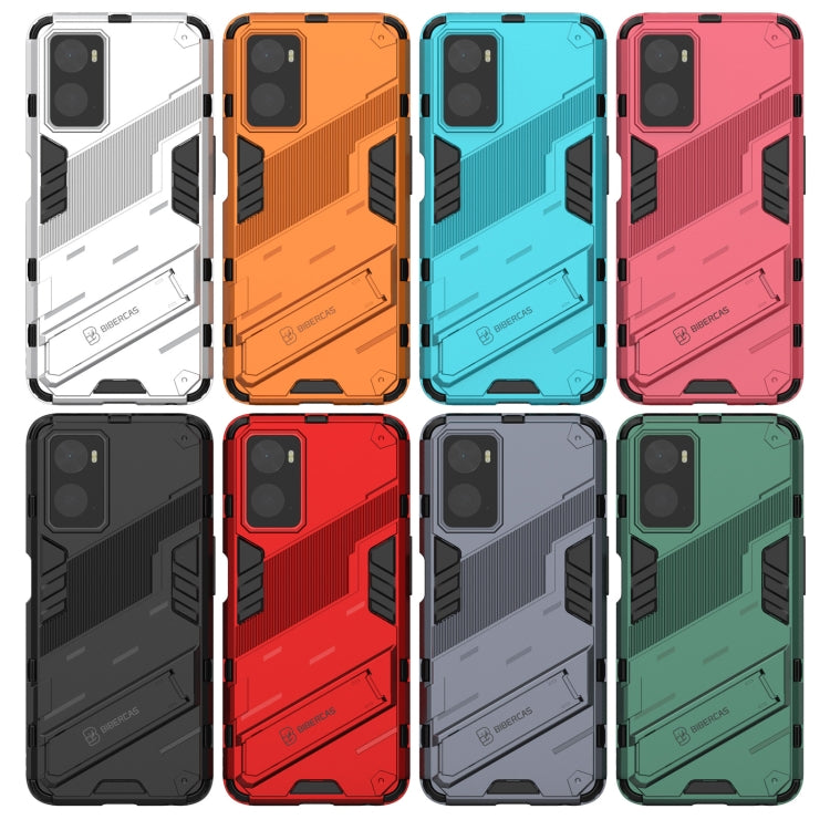 Punk Armor PC + Custodia per telefono in TPU con supporto, For OPPO A36 4G (China) / Realme 9i