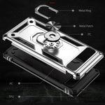 Custodia protettiva antiurto in TPU + PC con supporto girevole a 360 gradi, For Google Pixel 6A, For Google Pixel 7 Pro