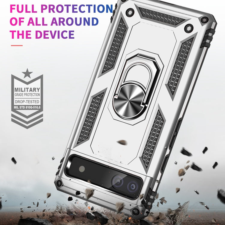 Custodia protettiva antiurto in TPU + PC con supporto girevole a 360 gradi, For Google Pixel 6A, For Google Pixel 7 Pro