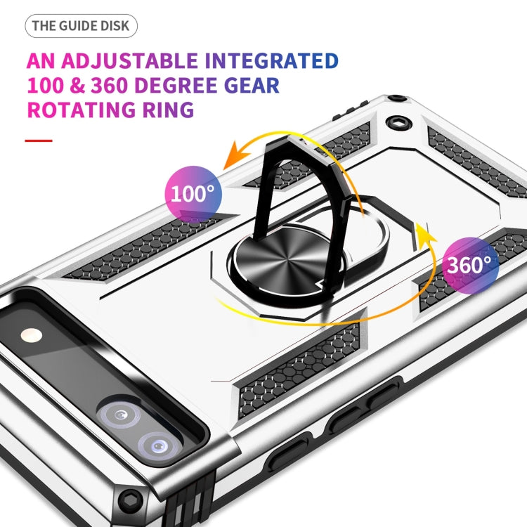Custodia protettiva antiurto in TPU + PC con supporto girevole a 360 gradi, For Google Pixel 6A, For Google Pixel 7 Pro