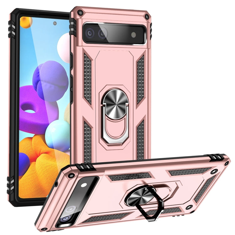 Custodia protettiva antiurto in TPU + PC con supporto girevole a 360 gradi, For Google Pixel 6A, For Google Pixel 7 Pro