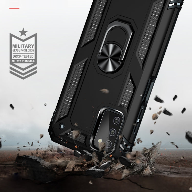 Custodia per telefono antiurto in TPU + PC con supporto, For Samsung Galaxy A03s US Version, For Samsung Galaxy A23