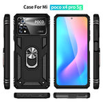 Custodia per telefono antiurto in TPU + PC con supporto girevole a 360 gradi, For Xiaomi Poco X4 Pro 5G