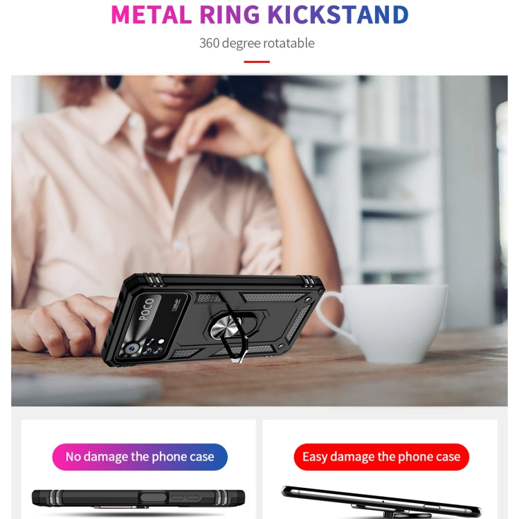 Custodia per telefono antiurto in TPU + PC con supporto girevole a 360 gradi, For Xiaomi Poco X4 Pro 5G