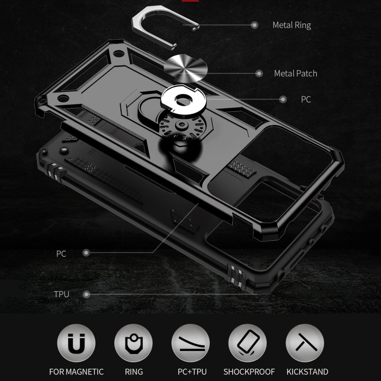 Custodia per telefono antiurto in TPU + PC con supporto girevole a 360 gradi, For Xiaomi Poco X4 Pro 5G