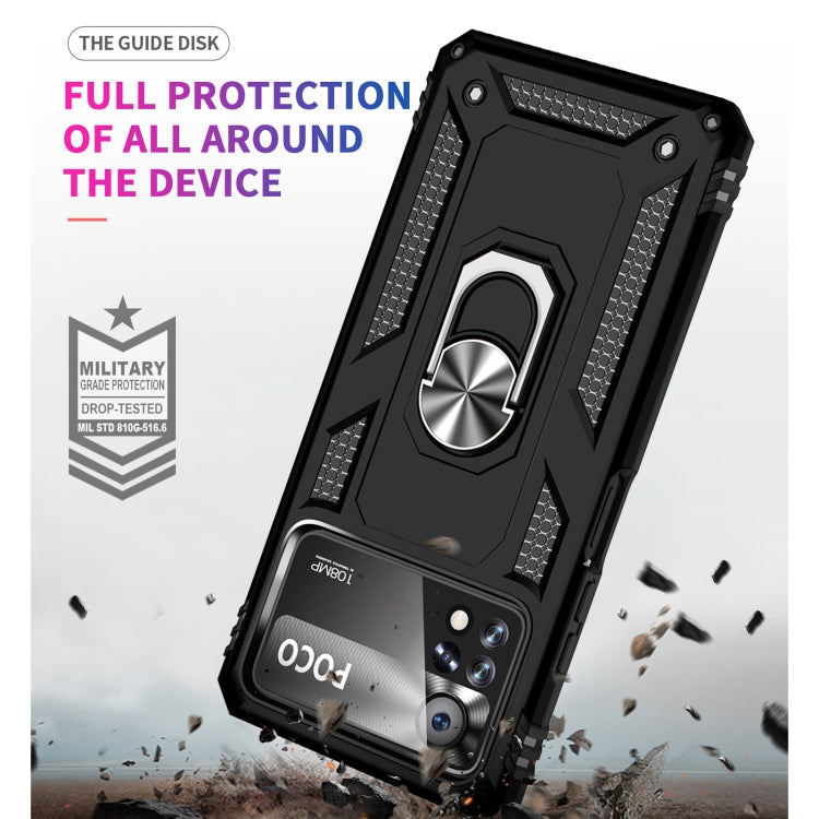 Custodia per telefono antiurto in TPU + PC con supporto girevole a 360 gradi, For Xiaomi Poco X4 Pro 5G