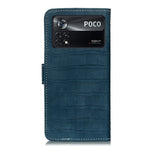 Custodia per telefono in pelle a vibrazione orizzontale con struttura in coccodrillo magnetica, For Xiaomi Poco X4 Pro 5G