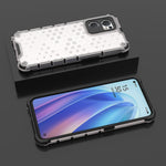 PC a nido d'ape antiurto + custodia per telefono in TPU, For OPPO Reno7 5G Global / Find X5 Lite