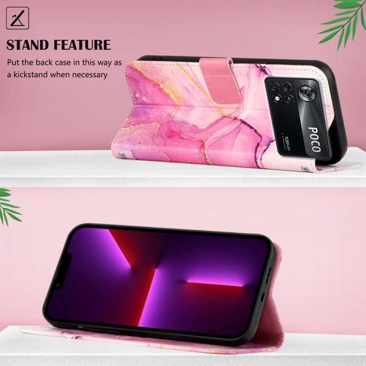 Cassa del telefono di cuoio di vibrazione del modello di marmo PT003, For Xiaomi Poco X4 Pro 5G, For Samsung Galaxy S21 5G, For Samsung Galaxy S21+ 5G, For Samsung Galaxy S22 Ultra 5G